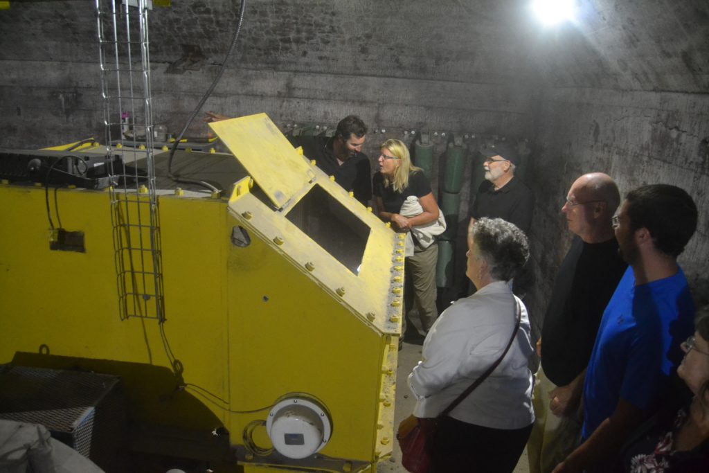 <p>HAVING A LOOK (Left) Ben Doornekamp of Picton Terminals speaks with an interested onlooker at the port operation’s open house in 2017 (Jason Parks/Gazette staff)</p>
