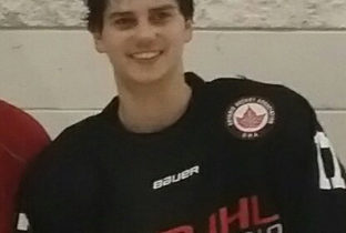 <p>Shining star – Pirates forward Devin Morrison was named player of the game at the PJHL Prospects Day in New Hamburg. (Submitted photo)</p>
