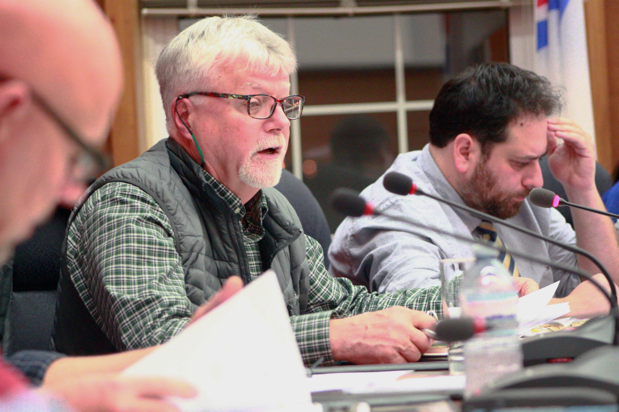 <p>Councillor Bill Roberts expressed some concern with granting a one-year noise bylaw exemption for work on the Skyway Bridge. Council amended the exemption to six months. (Chad Ibbotson/Gazette staff)</p>
