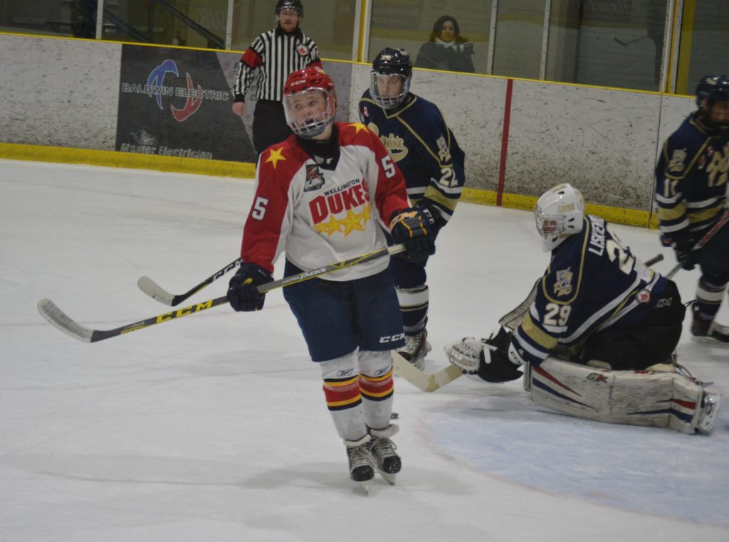 <p>IN SHORT SUPPLY- Due to injuries and players being away from the team, Wellington was forced to call up a number of reserves in mid 2018 including then 15-year-old Ethan Cardwell of the Clarington Toros Minor Midget program. (Jason Parks/Picton Gazette)</p>
