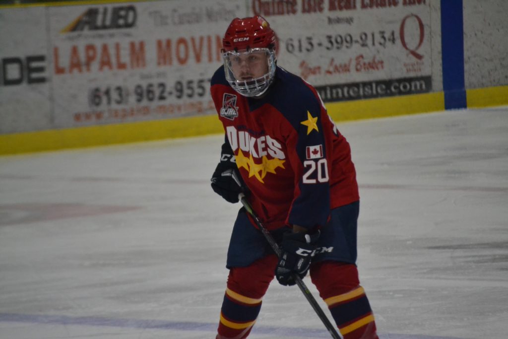 <p>BIG GAME PLAYER- Wellington Duke Mason Snell is one of two Wellington Dukes playing in the CJHL Top Prospects game in Mississauga Tuesday night (Jason Parks/Gazette Staff)</p>
