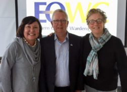 <p>New leaders &#8211; Outgoing Eastern Ontario Wardens’ Caucus chair Robert Quaiff poses with incoming vice-chair Jennifer Murphy, left, and chair Robin Jones following their inaugural meeting. (Submitted photo)</p>
