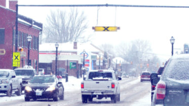 <p>Getting across – Prince Edward County will study appropriate locations for crosswalks in Bloomfield and Wellington rather than the villages because it has safe crosswalks like the one pictured above at Main and Elizabeth streets. (Adam Bramburger/Gazette staff)</p>
