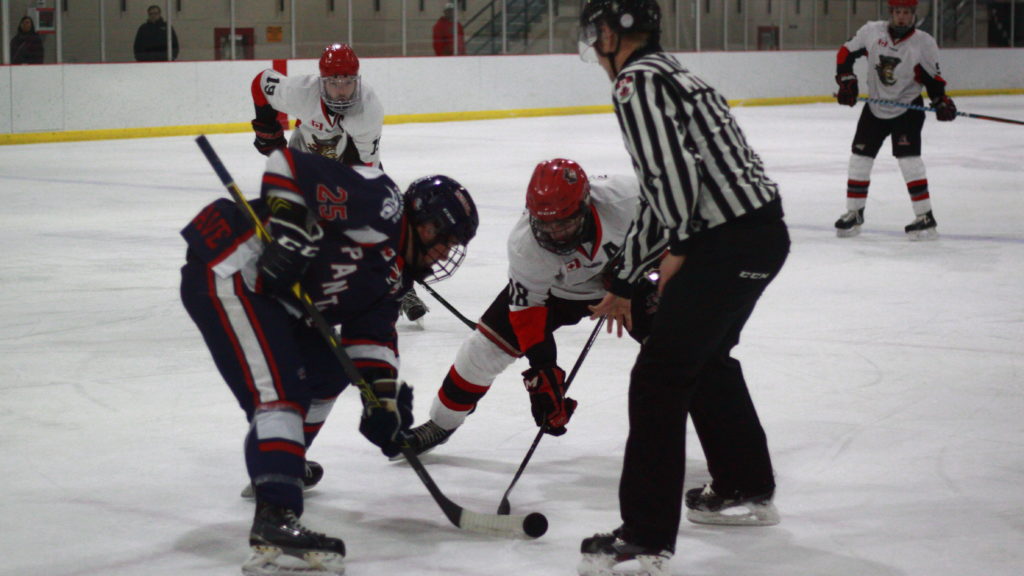 <p>The puck dropped on the Pirates’ semi-final playoff series versus the Port Hope Panthers on Saturday night. Port Hope took a 7–4 victory. (Chad Ibbotson/Gazette file photo)</p>
