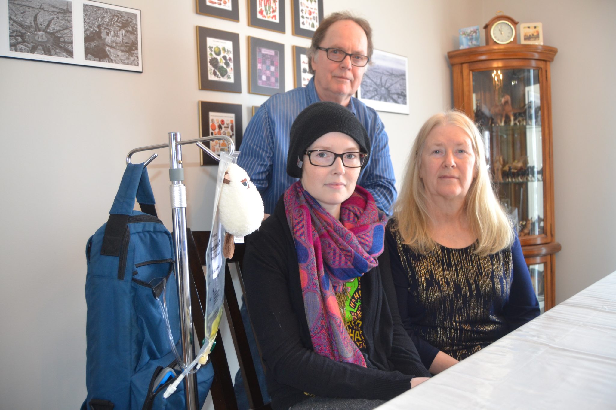 <p>ANXIOUS TIMES- Andrea Taylor and her parents Keith and Valerie last month at their home outside of Picton.(Jason Parks/Gazette Staff)</p>
