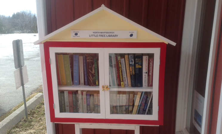 <p>The North Marysburgh recreation committee has arranged for the installation of a Little Free Library at the ward’s community hall on County Rd. 8.  The libraries  have spread across Canada and the United States with more than 50,000 collections. Patrons are encouraged to :take a book and leave a book for others. Resident Petra Boehringer suggested the idea to the committee as a great service for local residents and tourists. Terry Haight constructed the library, which is now well stocked and in full use. (Submitted photo)</p>
