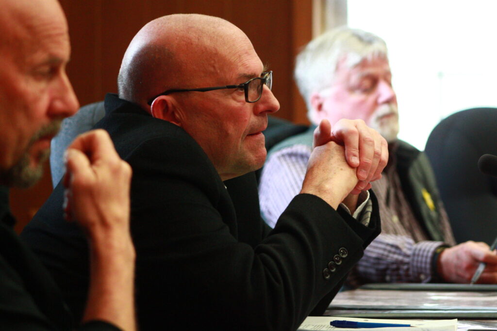 <p>Councillor Steve Ferguson tabled a motion to have staff investigate the financial implications of an increased commitment to a new hospital. (Chad Ibbotson/Gazette staff)</p>
