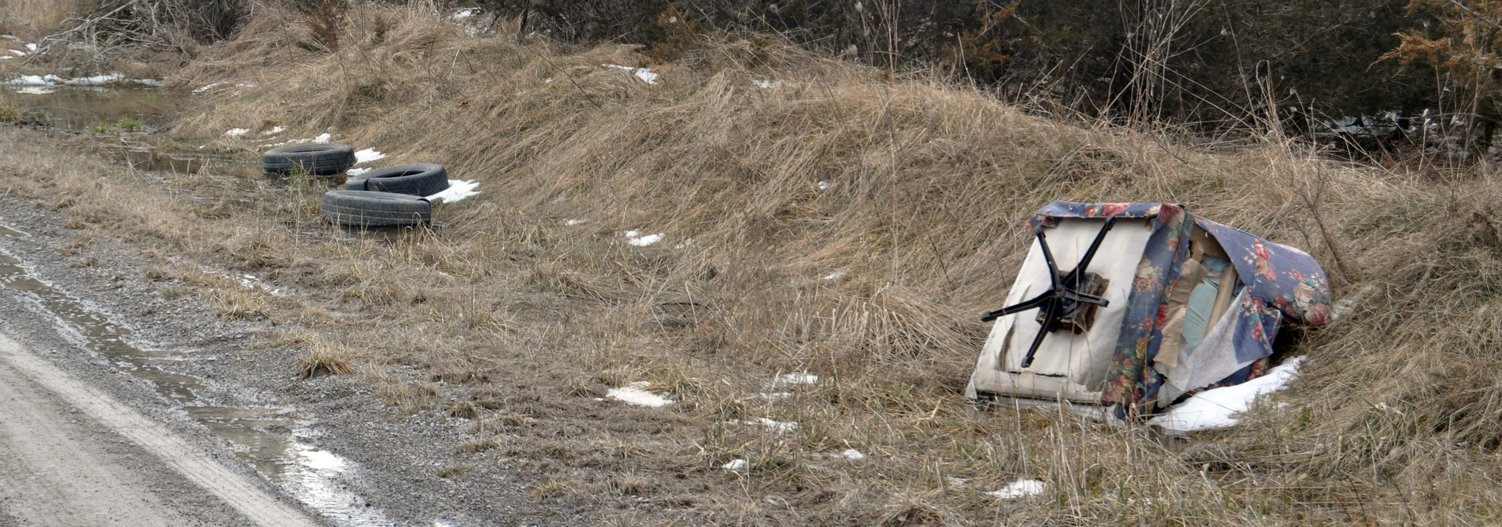 <p> Airport Road remains a popular location for illegal dumping. The Quinte Trash Bash initiative is taking place this weekend. (Adam Bramburger/Gazette staff)</p>
