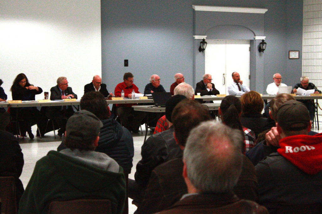 <p>Council listens to public comments on the farm tax ratio on March 1. A new committee will look at ways to provide financial assistance to young and new farmers. (Chad Ibbotson/Gazette staff)</p>
