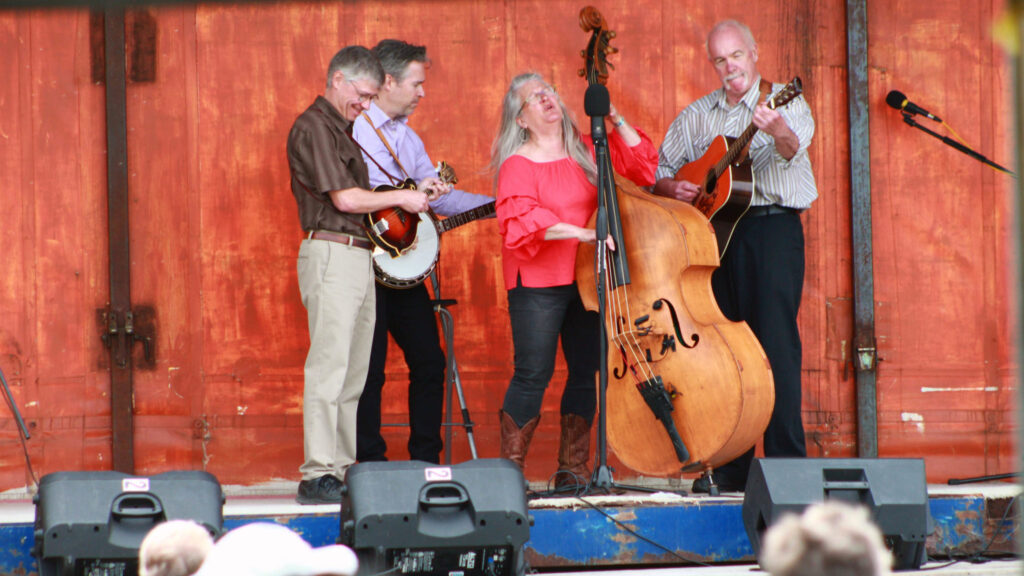 <p>From left, Kevin Golka, Sean Lundy, Pat Moore, and Garry Greenland of bluegrass band Maple Hill perform at the Quinte’s Isle Bluegrass Celebration on Saturday. (Chad Ibbotson/Gazette staff)</p>
