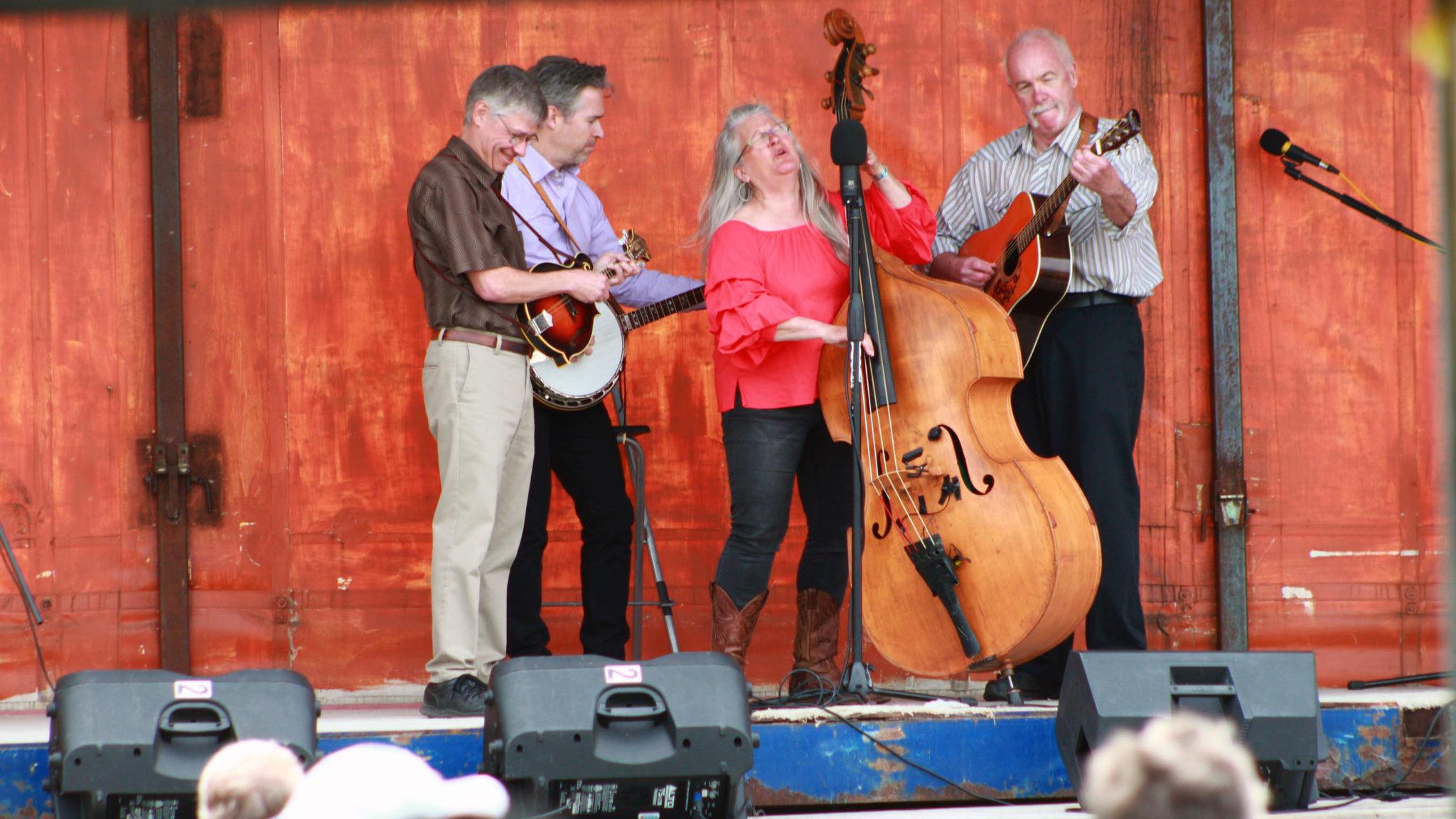 <p>From left, Kevin Golka, Sean Lundy, Pat Moore, and Garry Greenland of bluegrass band Maple Hill perform at the Quinte&#8217;s Isle Bluegrass Celebration on Saturday. (Chad Ibbotson/Gazette staff)</p>
