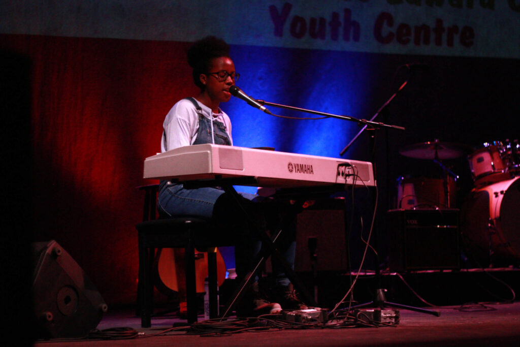 <p>Danielle Edwards performs along with mentor Dan Dayton during the ROC’N Revue on May 17. (Chad Ibbotson/Gazette staff)</p>

