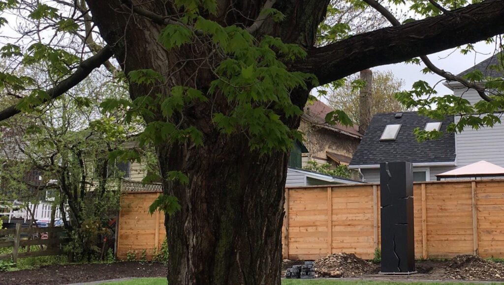 <p>A new addition to the Wellington Heritage Museum back garden contemplates the site’s past. (Submitted photo)</p>
