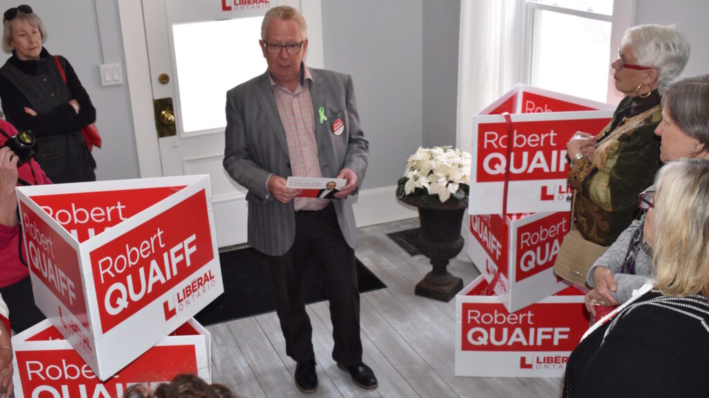 <p>LOCAL LIBERAL- Robert Quaiff opened his Picton-area campaign office on Saturday at 126 Main Street Picton. (Jason Parks/Gazette Staff)</p>

