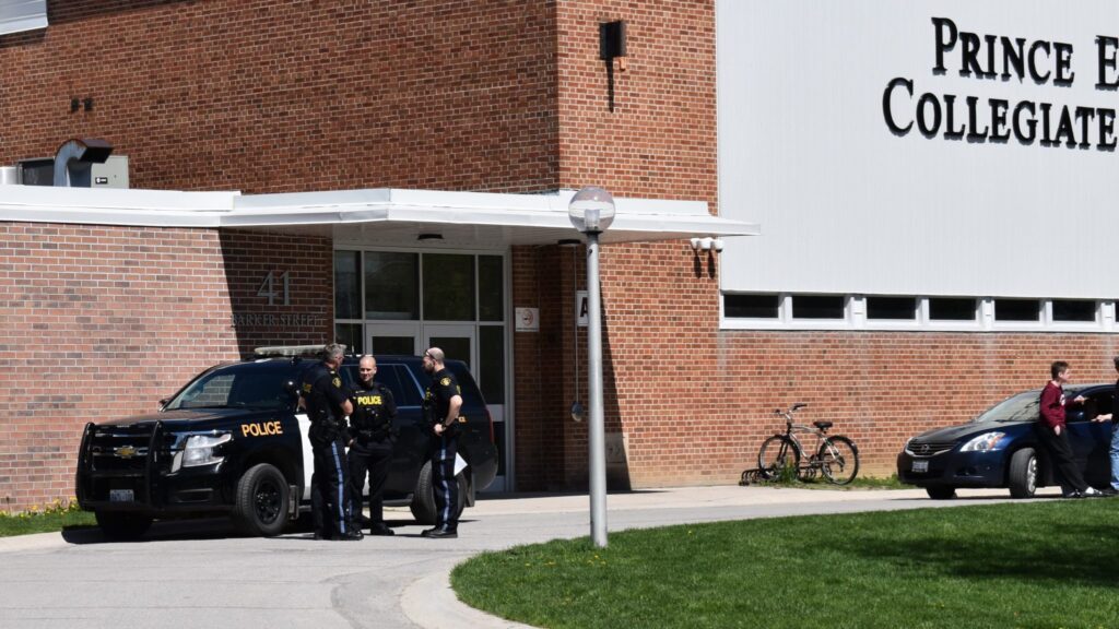 <p>Members of the Prince Edward OPP at PECI. (Jason Parks/Gazette File Photo)</p>
