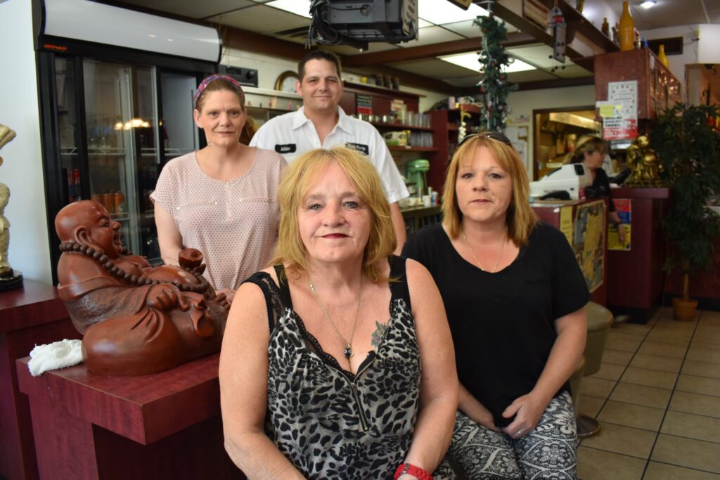 <p>REMEMBERING GUS- The Fountoukis Family will be thanking their customers and honouring the memory of the late Gus Fountoukis Monday, July 2 with complimentary Greek food and coffee at Gus’s Family Restaurant. Pictured are (Clockwise from left) Tina Fountoukis, Mike Fountoukis, Wendy Rose and Cheryl Fountoukis. (Jason Parks/Gazette Staff)</p>
