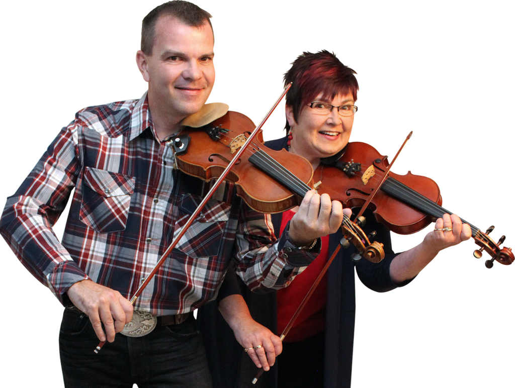 <p>Fiddling up a storm – Scott Woods and Kendra Norris will perform a family-friendly fundraiser at Picton United Church this Saturday. (Submitted photo)</p>
