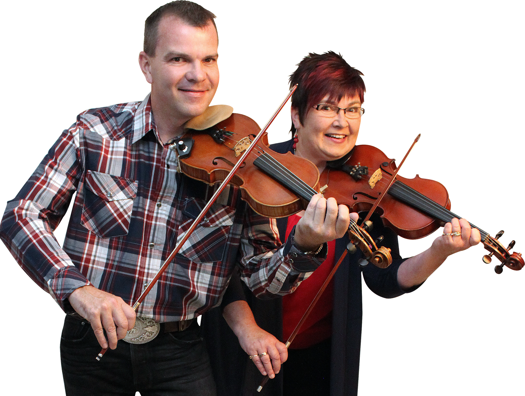<p>Fiddling up a storm – Scott Woods and Kendra Norris will perform a family-friendly fundraiser at Picton United Church this Saturday. (Submitted photo)</p>
