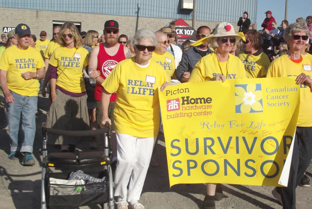 <p>Enduring strength -Cancer survivers in bright yellow shirts kicked off the ninth annual Prince Edward County  Relay For Life with their own lap at the Picton Fairgrounds Friday evening. This event is expected to surpass its $40,000 fundraising goal.  (Terry McNamee/For The Gazette)</p>

