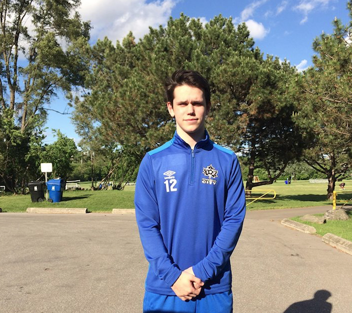 <p>FROM PRINCE EDWARD COUTY TO PETERBOROUGH- Local soccer standout Joey Monroe is playing for the Peterborough City U18 team this season. (Submitted photo) </p>
