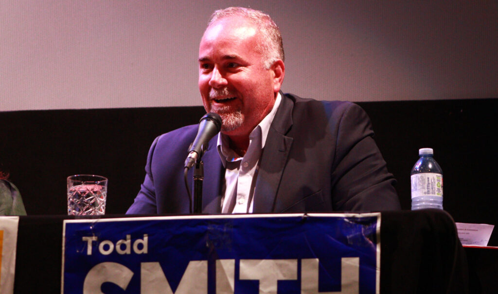 <p>Students’ selection – Bay of Quinte elementary and secondary school students would have elected Todd Smith, based on the Student Vote Ontario election campaign and parallel vote held last Wednesday. (Chad Ibbotson/Gazette staff)</p>
