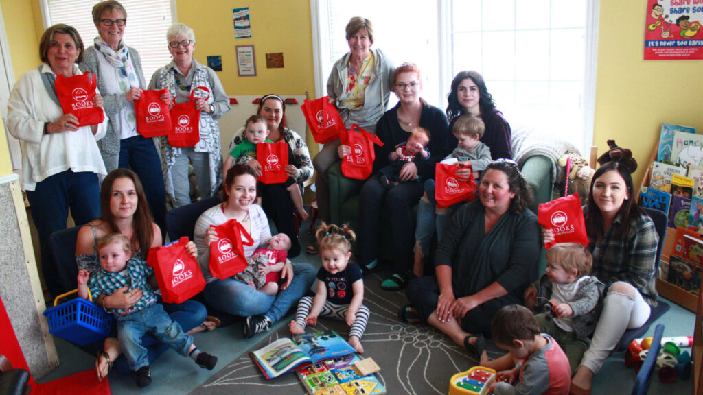 <p>Books for County Babies partners distributed book packages to new parents at The Rick Hotston Centre on Tuesday. (Chad Ibbotson/Gazette staff)</p>
