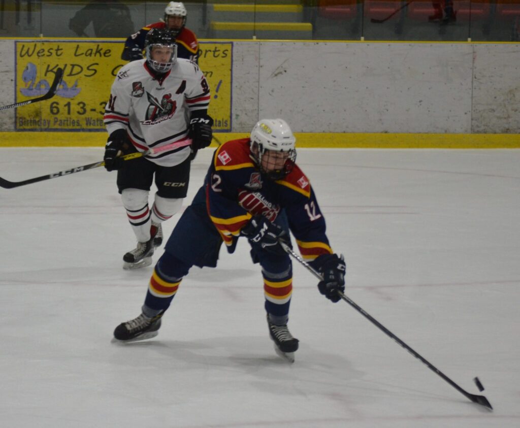 <p>BUSTING THROUGH-  Dan Panetta and the Wellington Dukes had an outstanding 2018 Chowder Cup in Foxboro, MA this weekend. (Jason Parks/Gazette Staff)</p>
