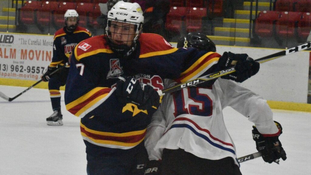 <p>Former Wellington Duke and County native Zach Uens finds himself on the 2020 NHL draft watch list. (Jason Parks/Gazette Staff)</p>
