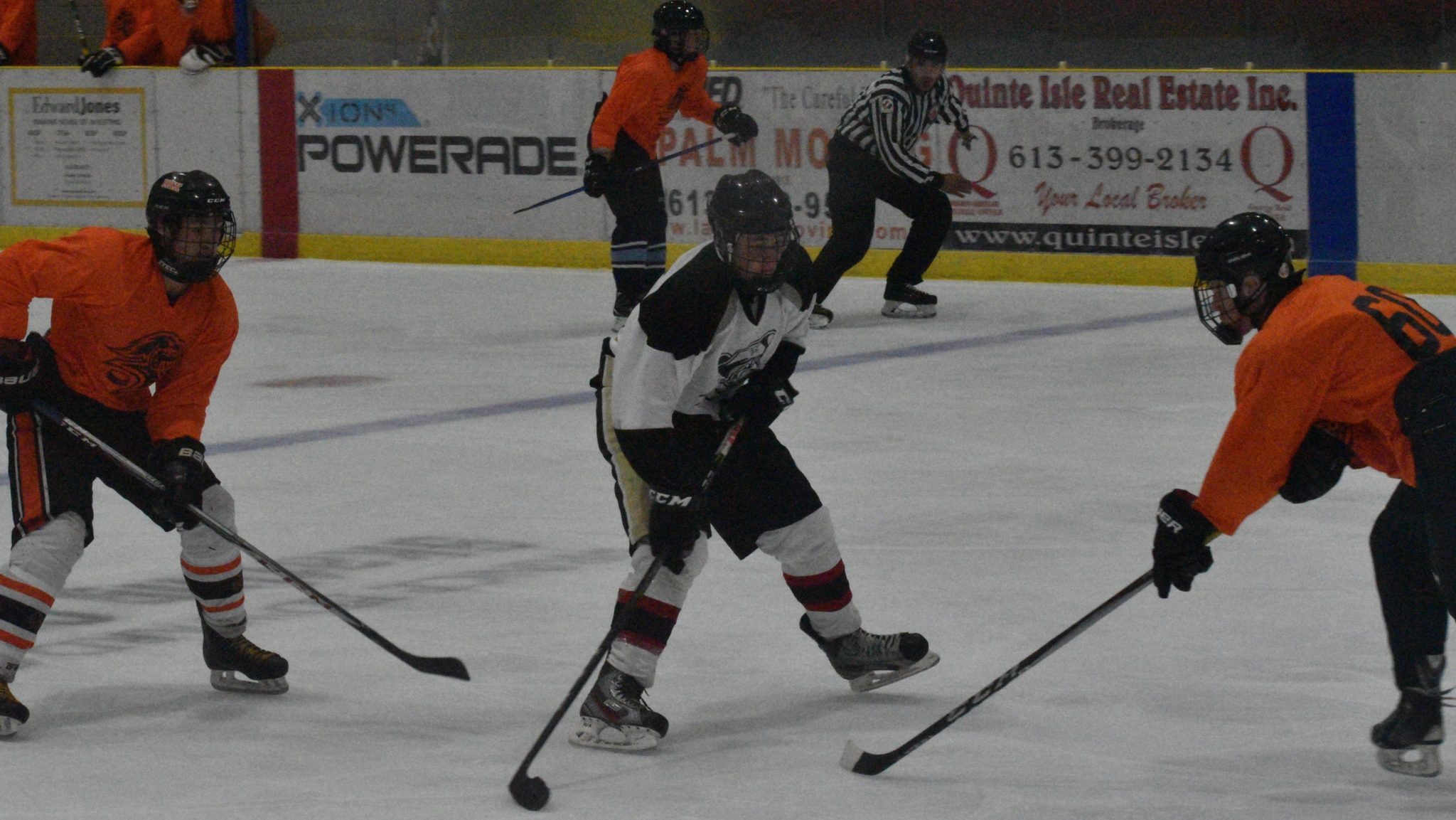 <p>SAILING ON- Picton Pirate forward Owen Dever tries to work through the North Kawartha Knights en route to the goal. Dever lit the lamp on Sunday at Lehigh Arena as his club downed the visiting Orr Division club 8-5. (Jason Parks/Gazette Staff)</p>
