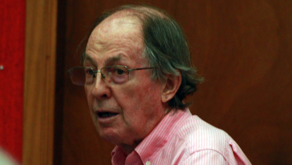 <p>Barry Davidson of the Attainable Housing Network spoke in favour of the creation of a not-for-profit Affordable Housing Corporation Thursday. (Chad Ibbotson/Gazette staff)</p>

