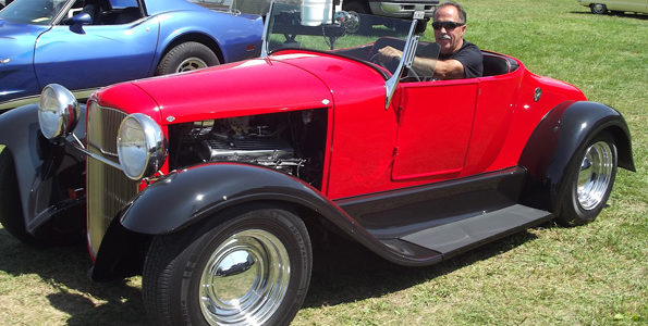 <p>Behind the wheel -During the South Eastern Ontario Street Meet car show in Ameliasburgh on Sunday, Aug. 11, Brighton’s Rick Calvert showed off his customized 1927 Ford Model T. (Terry McNamee/For The Gazette)</p>
