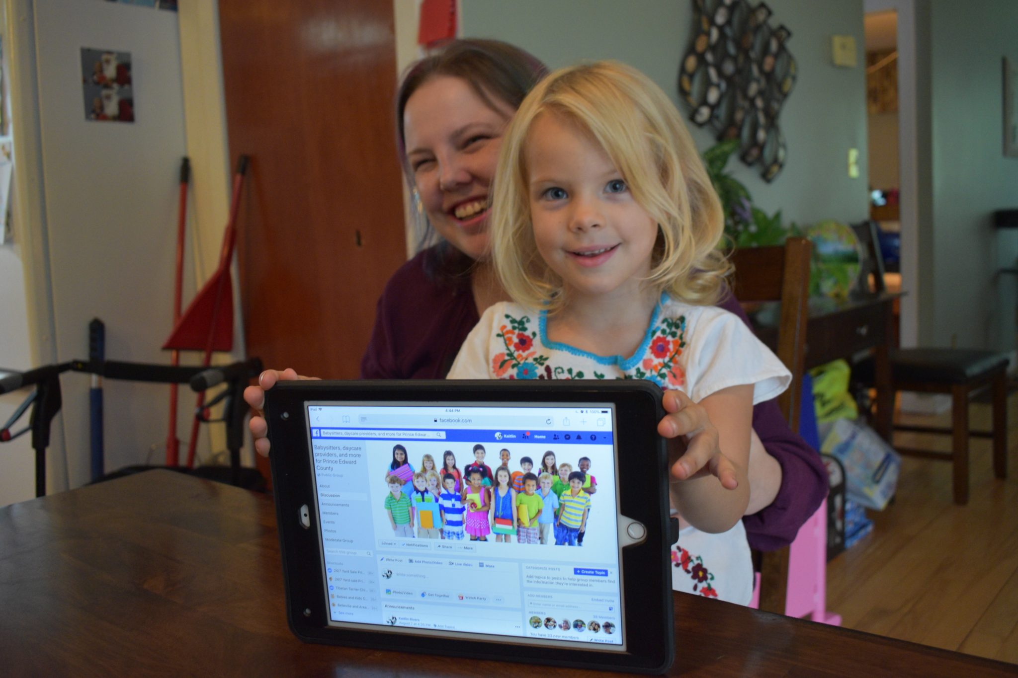 <p>A NEW RESOURCE- Kaitlin Rivers started a new online social media resource after having difficulty finding a care giver for her daughter Kenzie. (Jason Parks/Gazette Staff)</p>
