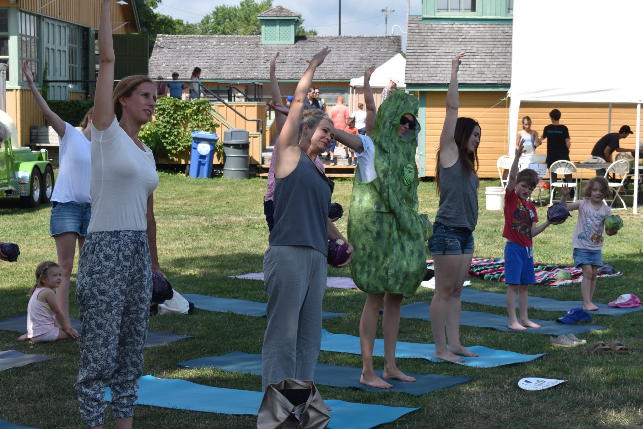 <p>FEELING FERMENTED- Participants in the Creekside Yoga session at the 2018 Ontario Fermentation Festival in Picton on Saturday. (Jason Parks/Gazette Staff)</p>

