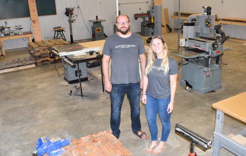 <p>STUDIO SUPPORT- Jay Elbourne and Courtney Black of Studio Barn are donating 10 per cent of all new memberships sold in the month of August to Glenwood Cemetery and its restoration efforts. (Jason Parks/Gazette Staff)</p>
