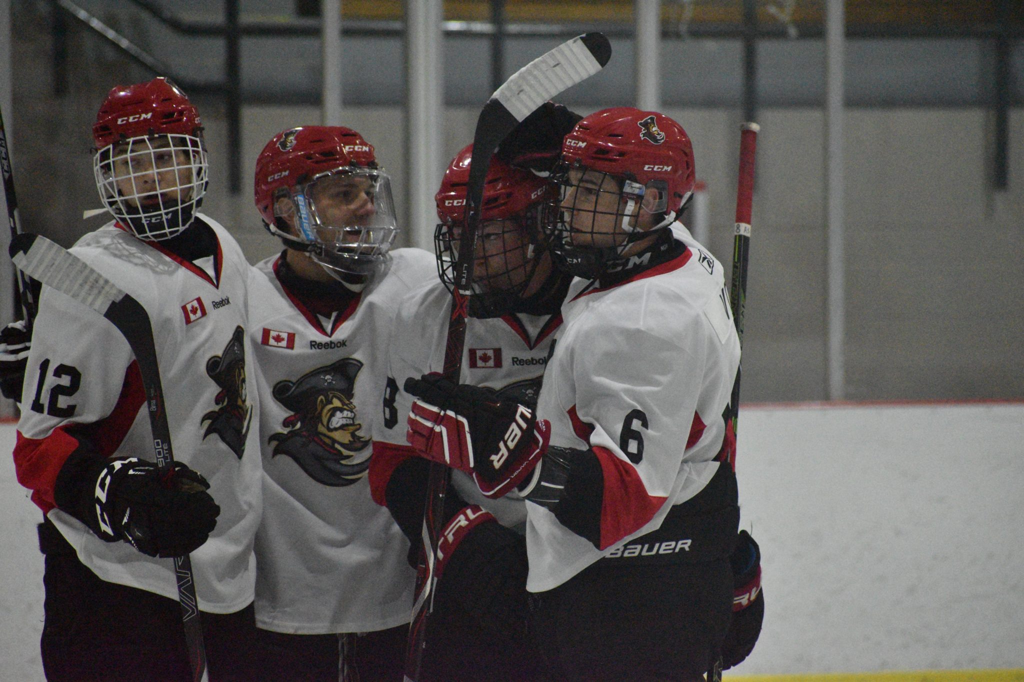 <p>(Right) Picton Pirate Derek Vos was named the 2018-19 Tod Division Defenceman of the Year. (Jason Parks/Gazette Staff)</p>
