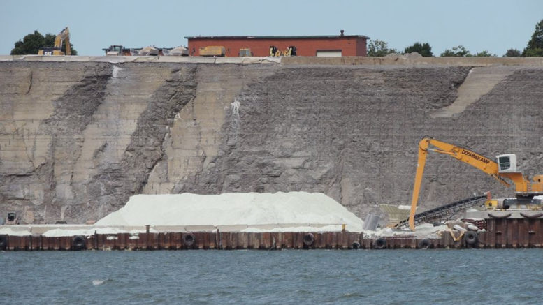 <p>RESIDUAL EFFECTS- A pile of clinker dust at the lower dock area of Picton Terminals earlier this month. (Submitted Photo)</p>
