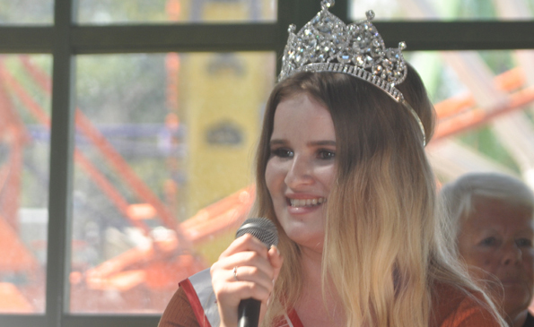 <p>Reflecting beauty – Wellington’s Hailey MacDonald showed off her new crown as Miss Teen Southern Ontario Globe 2018 at the Picton Fair. She will enter an international pageant in the Dominican Republic in April. (Adam Bramburger/Gazette staff)</p>
