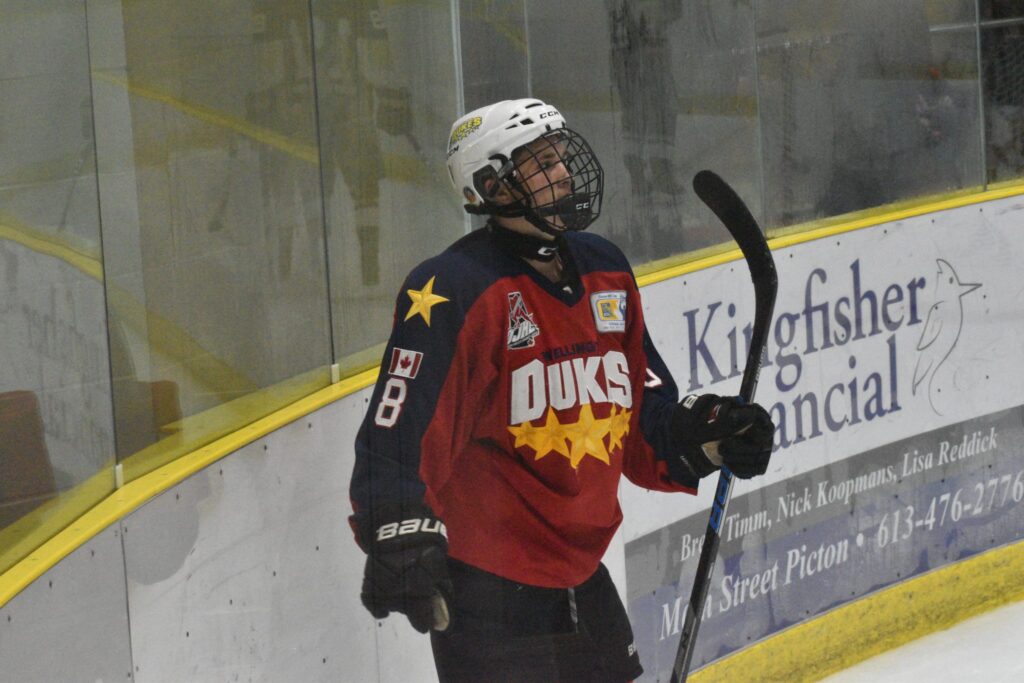 <p>Wellington Duke forward Nick Abbott was the hero in Stoufville Thursday as his goal with one second remaining in the third period was the game winner.</p>
