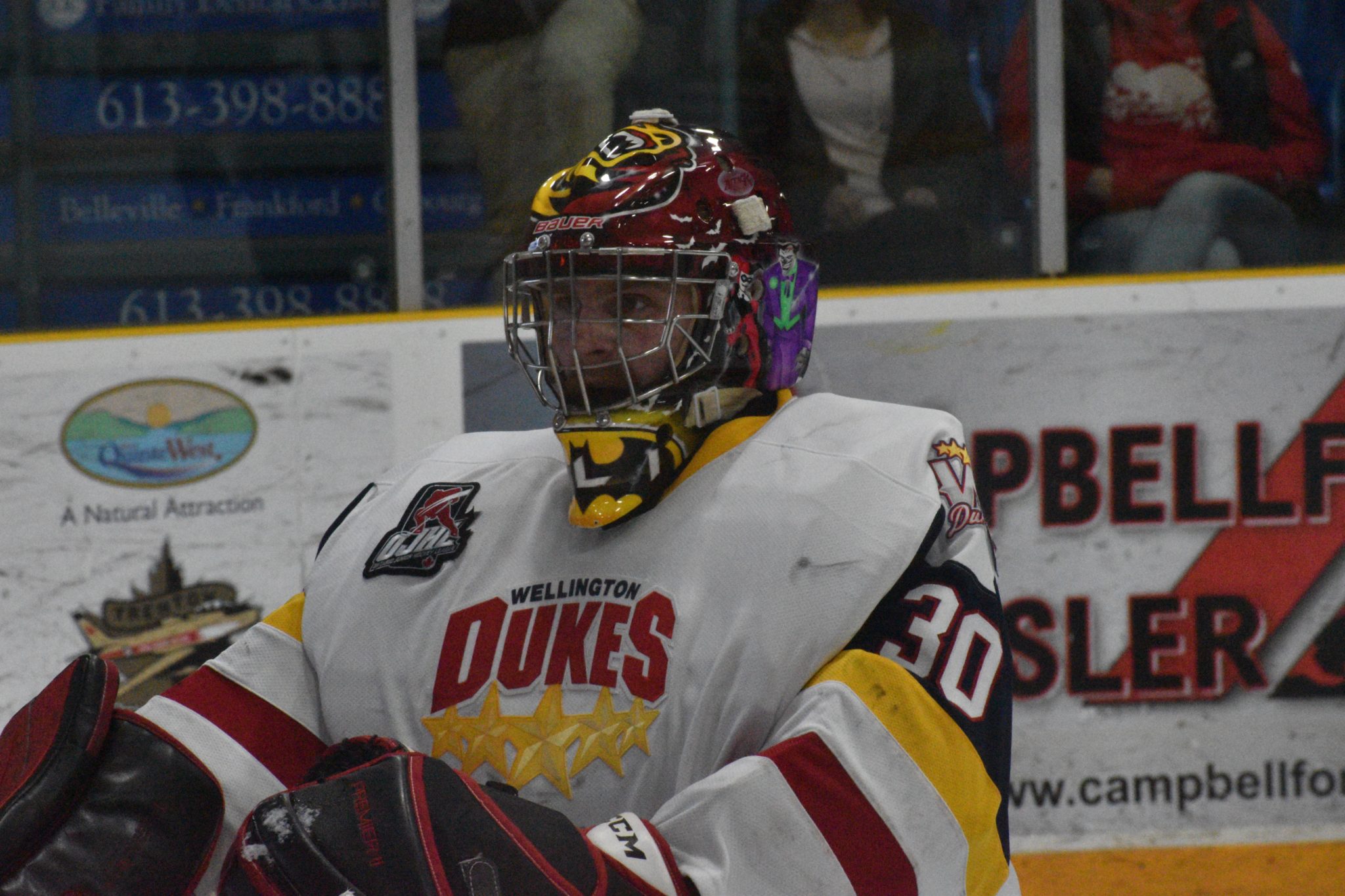 <p>Wellington Dukes netminder Olivier Lafreniere. (Jason Parks/Gazette Staff)</p>
