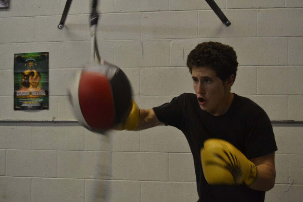 <p>THE A GAME- Ameliasburgh’s Andre Alarie works out at the Quinte Bay Boxing club in this Gazette file photo. Alarie earned a Boxing Ontario Silver Gloves championship earlier this month. (Jason Parks/Gazette Staff)</p>
