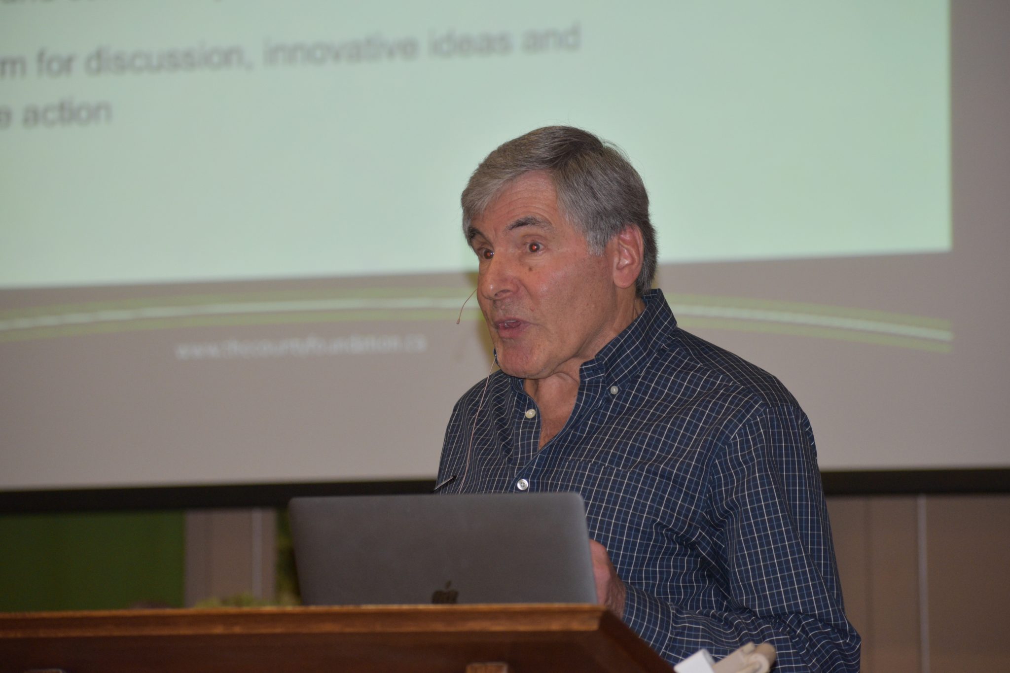 <p>CHECKING THE VITALS- The County Foundation President Brian Beiles presented the 2018 Vital Signs report to a public gathering at St. Andrews Presbyterian Church on Wednesday. (Jason Parks/Gazette Staff)</p>
