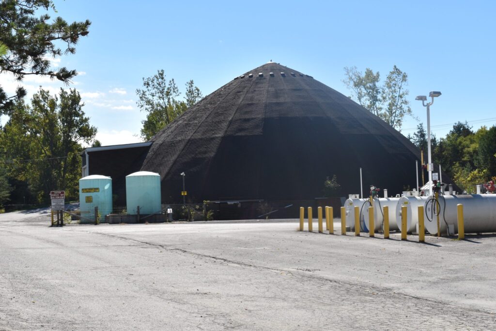 <p>A storage structure at the  County of Prince Edward lands just outside of Picton on Sandy hook road. (Jason Parks/Gazette Staff)</p>
