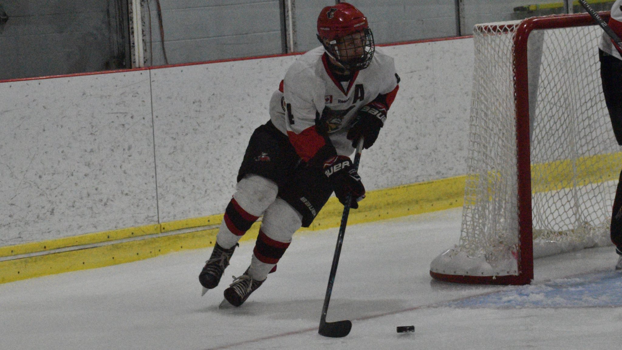<p>A SINKING EFFORT- Picton Pirate Kurtis Wood and his teammates had their hands full with the defending Schmalz Cup champion Lakefield Chiefs on Saturday night, giving up four power play goals in a 5-1 loss. (Jason Parks/Gazette Staff)</p>

