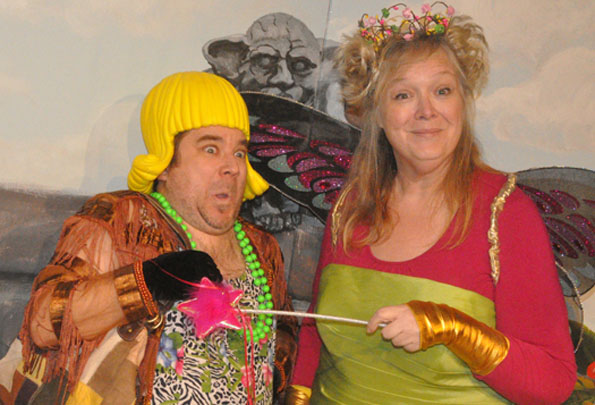 <p>Spellbound – Kyle Watson and Lori Farrrington portray two of the many colourful characters in the Marysburgh Mummers’ presentation of Snow White: The Panto, opening tonight. (Adam Bramburger/Gazette staff)</p>
