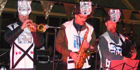 <p>Intergalactic orchestra -The band Guh showed up in space regalia for the sixth annual Firelight Lantern Festival at the Crystal Palace in Picton on Saturday night (Terry McNamee/For The Gazette)</p>
