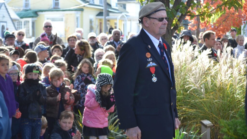 <p>A WELL RESPECTED MAN- George Wright pictured at the 2015 Remembrance Day ceremonies at the Picton Cenotaph. (Jason Parks/Gazette File Photo)</p>
