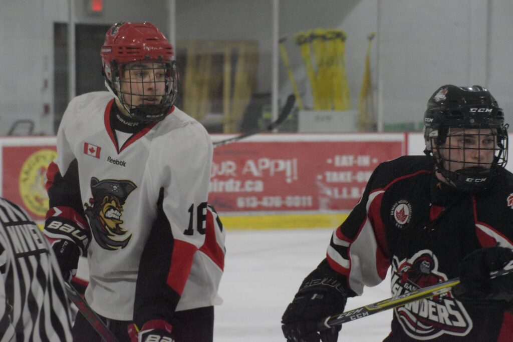 <p>ON BOARD- Justin Arnold and the Picton Pirates won both their games last week to keep up with the field at the top of thePJHL’s Tod Division. (Jason Parks/Gazette Staff)</p>
