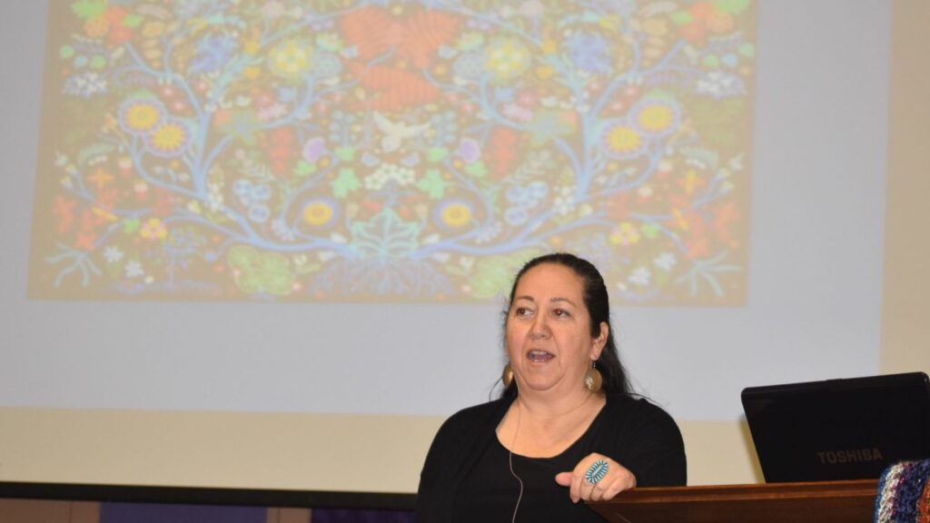 <p>SEEKING WISDOM- Metis visual artist and creator of the Wisdom of the Universe Christi Belcourt was at St. Andrew’s Presbyterian Church in Picton on Saturday. (Jason Parks/Gazette Staff)</p>
