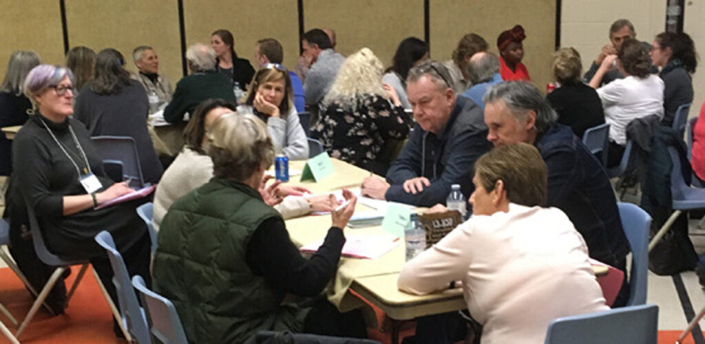 <p>Finding solutions – Local stakeholders dealing with affordable housing issues digested a newly released report from Community Futures of Prince Edward/Lennox and Addington and Ryerson University Monday at the Salvation Army citadel. (Adam Bramburger/Gazette staff)</p>
