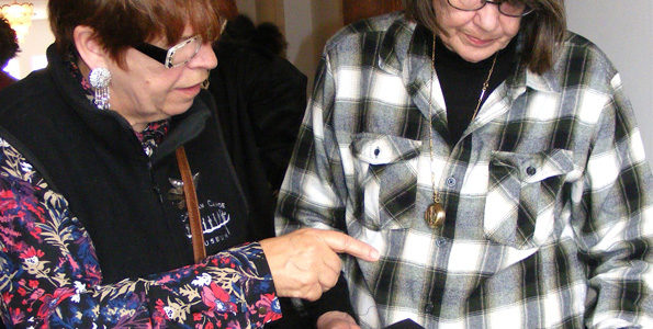 <p>Another thriller –  On Sunday, Sarah Hall (left) of Picton chatted with local author Janet Kellough about her latest mystery novel, The Untoward Assassin, during a book release at the Picton Library’s Pop-Up Shop. The novel was released March 2. (Terry McNamee/For The Gazette)</p>
